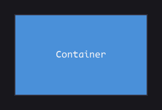 A single styled box with a label inside it.